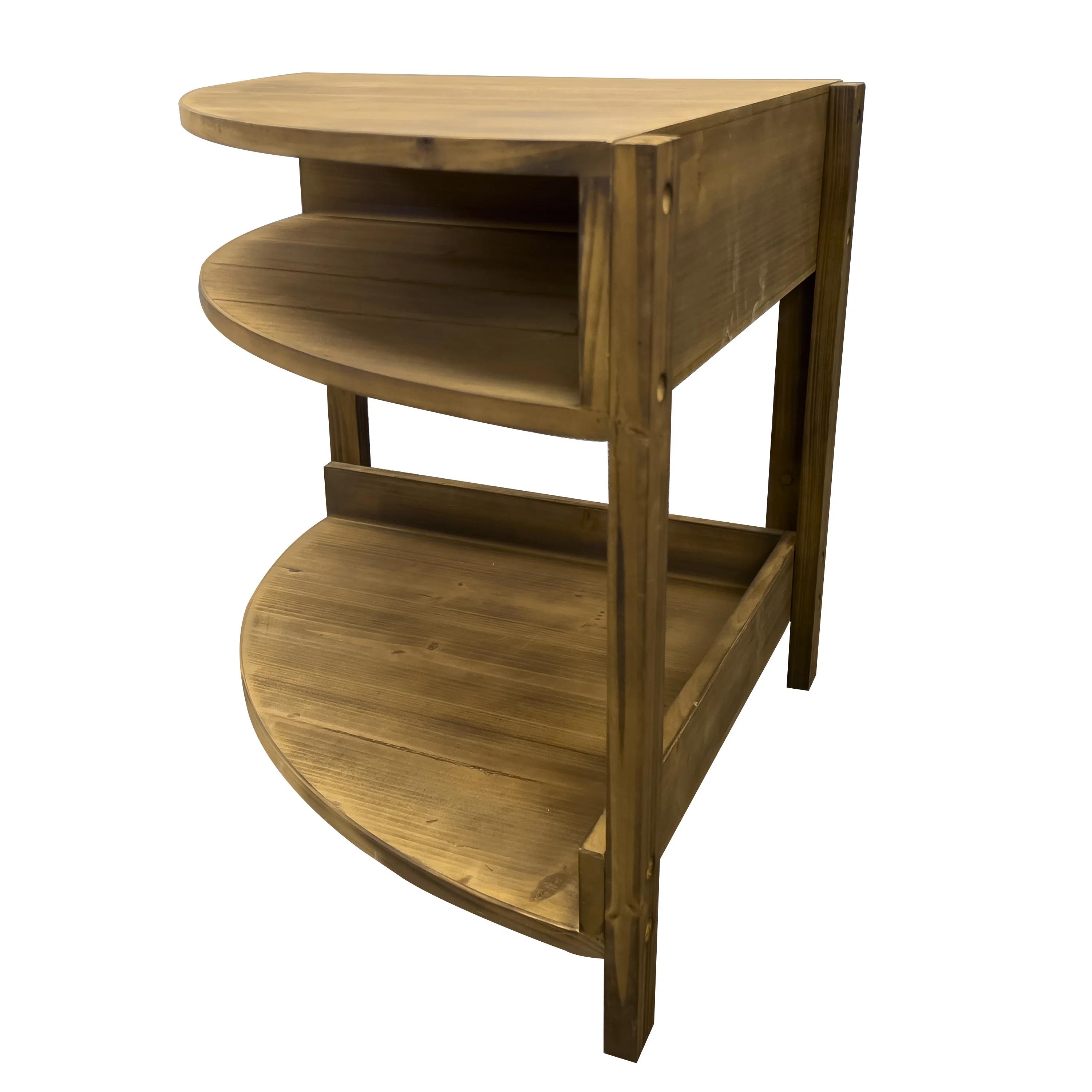 Baumstown 4 Legs Solid Wood Corner Table thumbnail 4