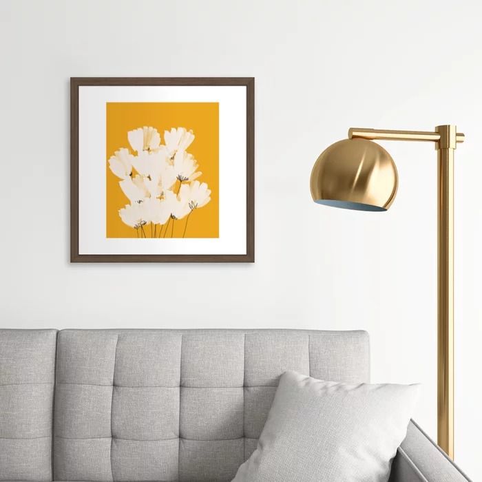Flowers In Tangerine Framed Art Print thumbnail 2
