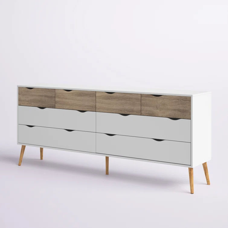 Dowler 8 Drawer 77.05" W Double Dresser thumbnail 2
