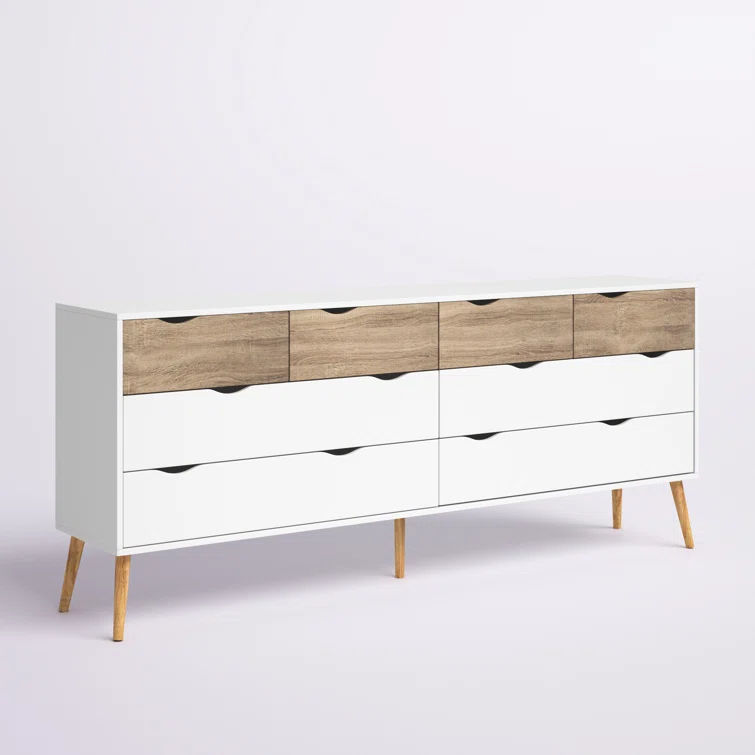 Dowler 8 Drawer 77.05" W Double Dresser thumbnail 4