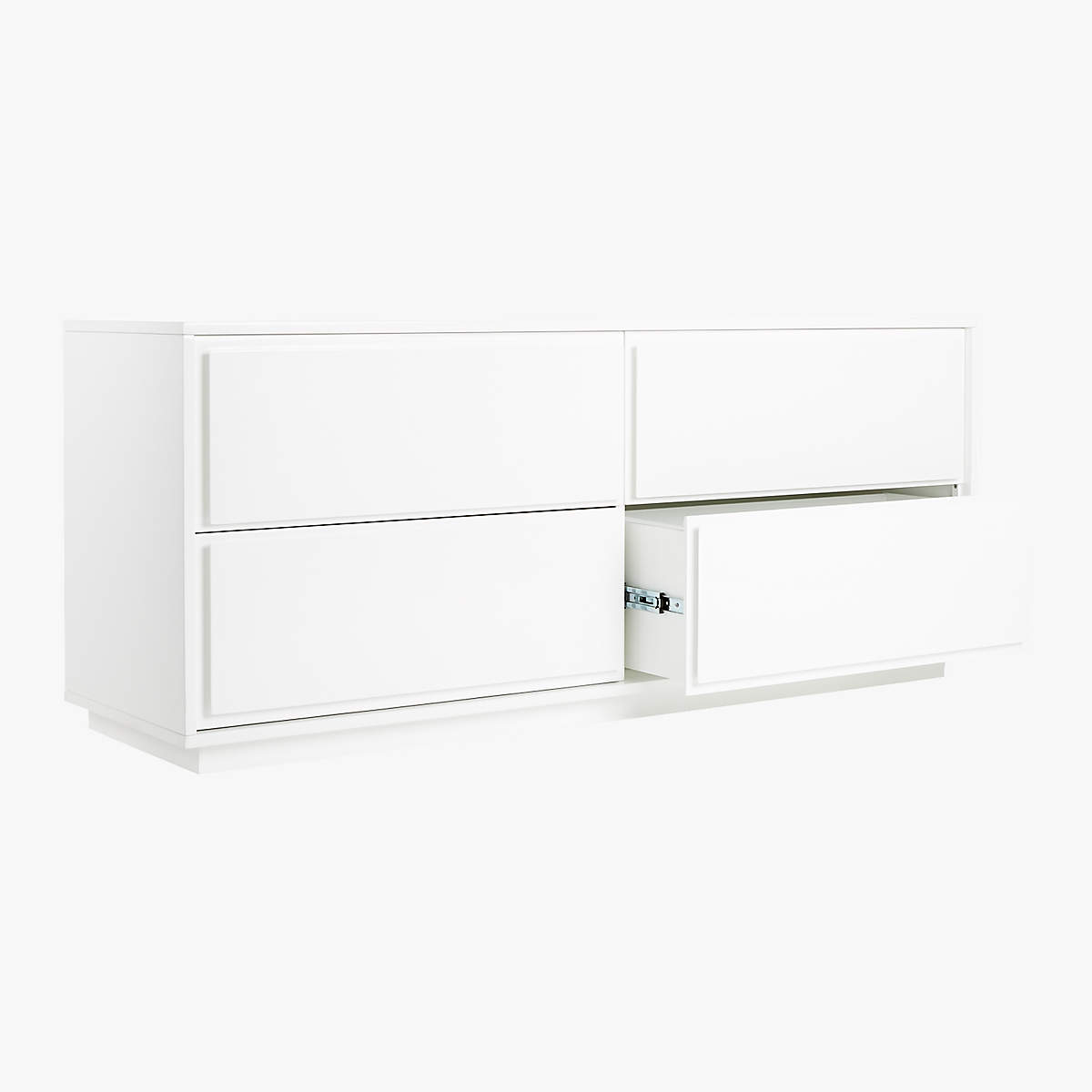 GALLERY WHITE 4-DRAWER LOW DRESSER thumbnail 2