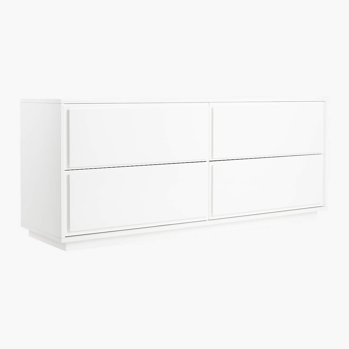 GALLERY WHITE 4-DRAWER LOW DRESSER thumbnail 3