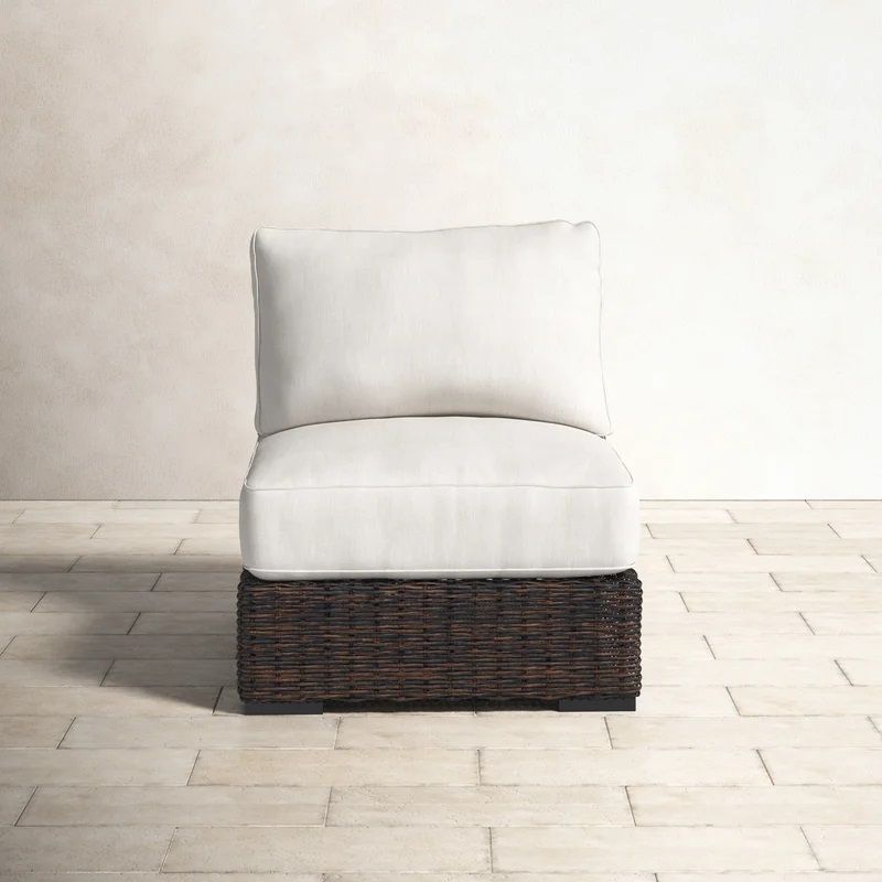 Lucey All Weather Wicker Armless Lounge Chair thumbnail 3