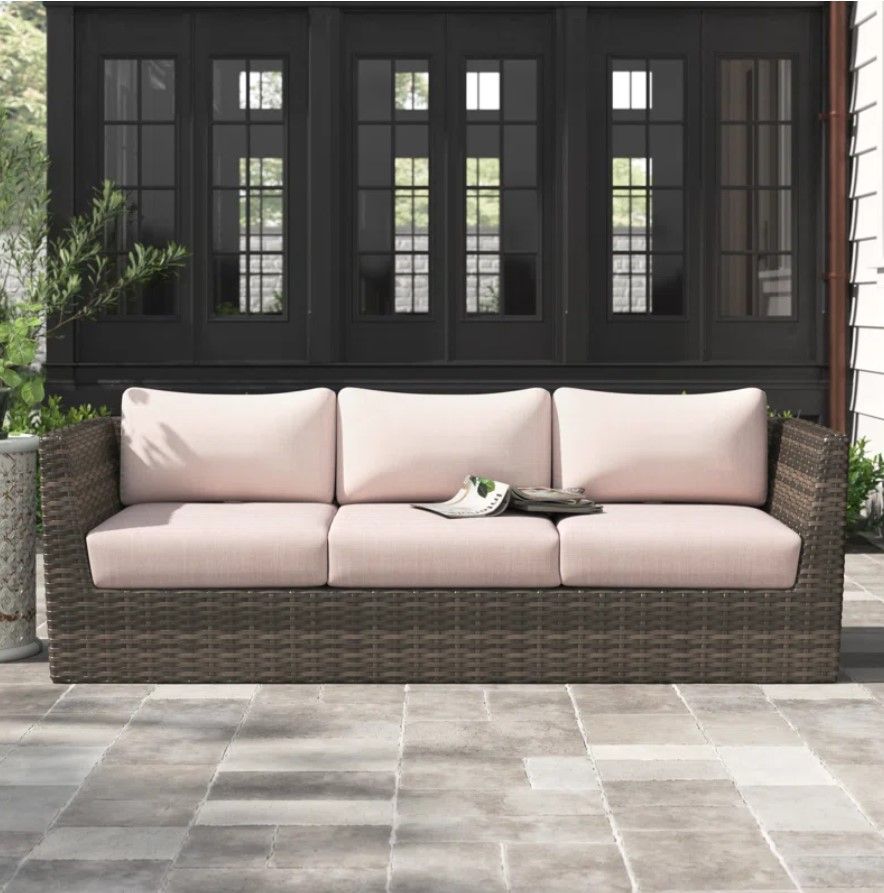 Melinda 78'' Wicker Outdoor Sofa thumbnail 2