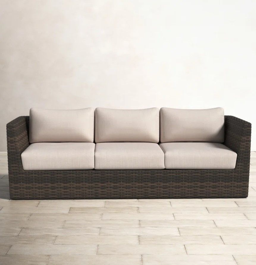 Melinda 78'' Wicker Outdoor Sofa thumbnail 3