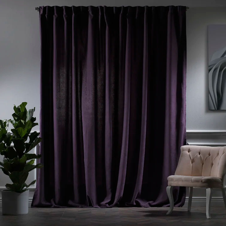 Faux Velvet Decorative Window Curtain thumbnail 2