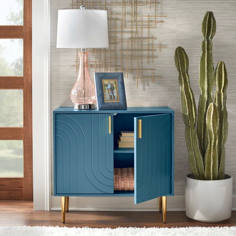Mallorca 29.25'' Tall Steel 2 - Door Accent Cabinet thumbnail 2