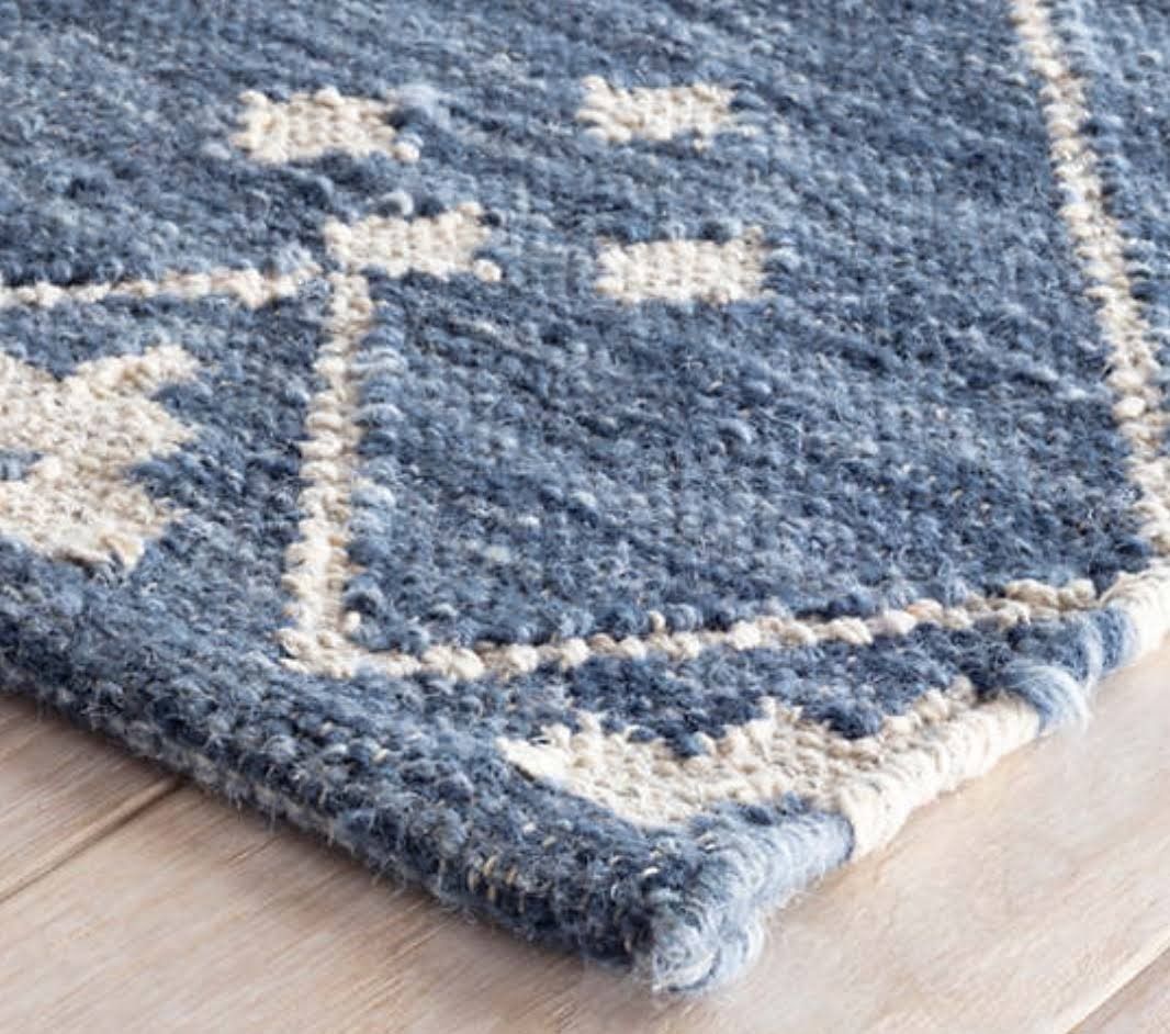 Kota Indigo Handwoven Wool Rug 10x14 thumbnail 4