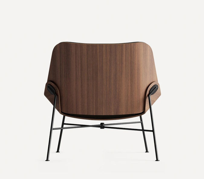 Vesper Wood & Leather Lounge Chair thumbnail 3