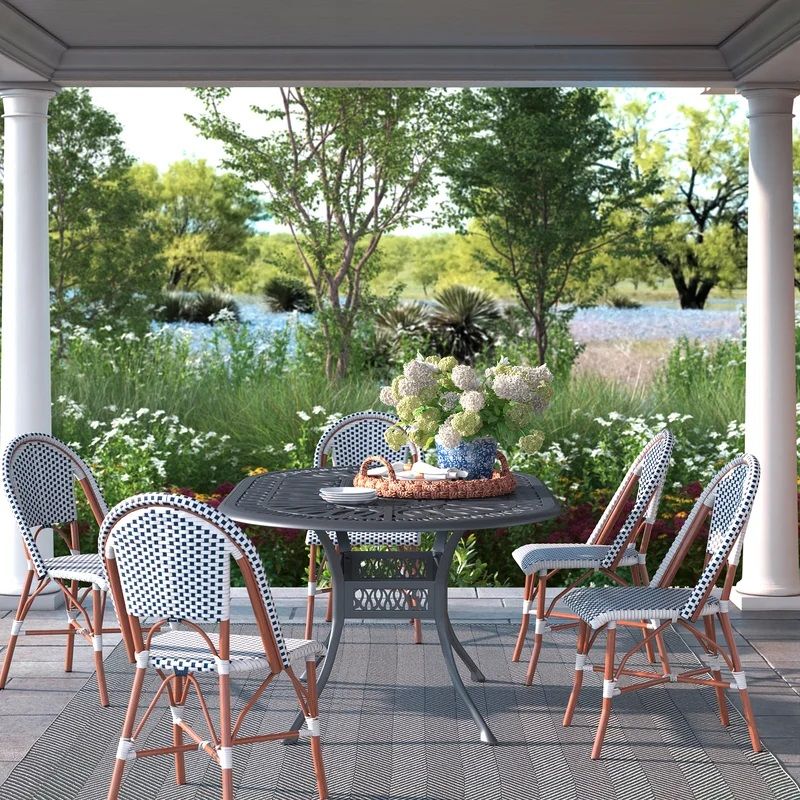 Bronwyn Metal Outdoor Dining Table Oval thumbnail 2