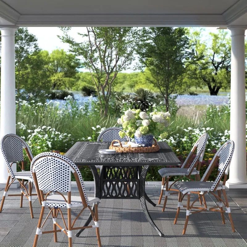 Bronwyn Metal Outdoor Dining Table thumbnail 2