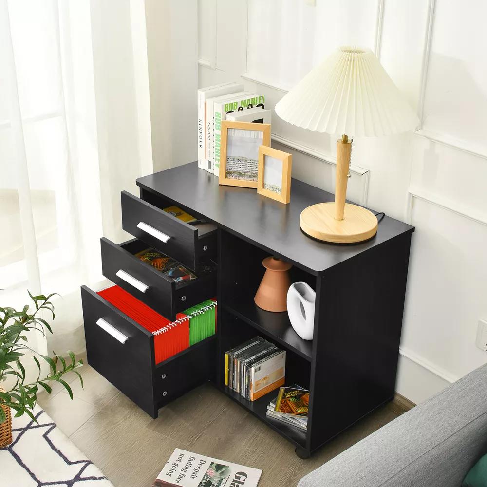 Costway 3 Drawer File Cabinet thumbnail 5