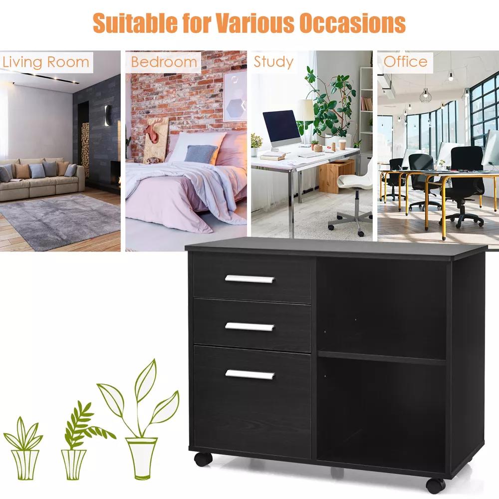 Costway 3 Drawer File Cabinet thumbnail 6