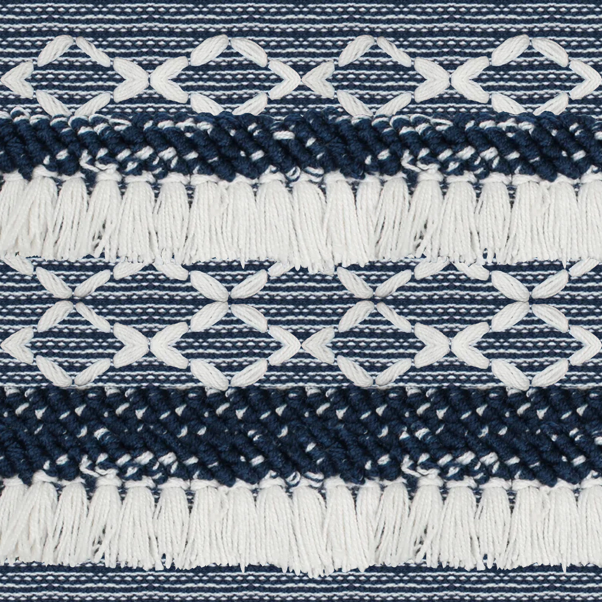 Kestner Fringed Throw Pillow with Insert-17"x17" thumbnail 7