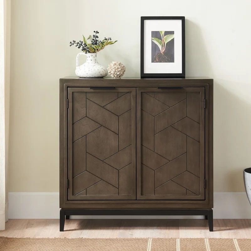 Emmett Solid Manufactured Wood Foyer Cabinet in Smoke Gray thumbnail 2