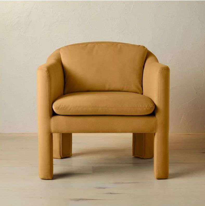 Linaria Fully Upholstered Velvet Accent Chair thumbnail 3