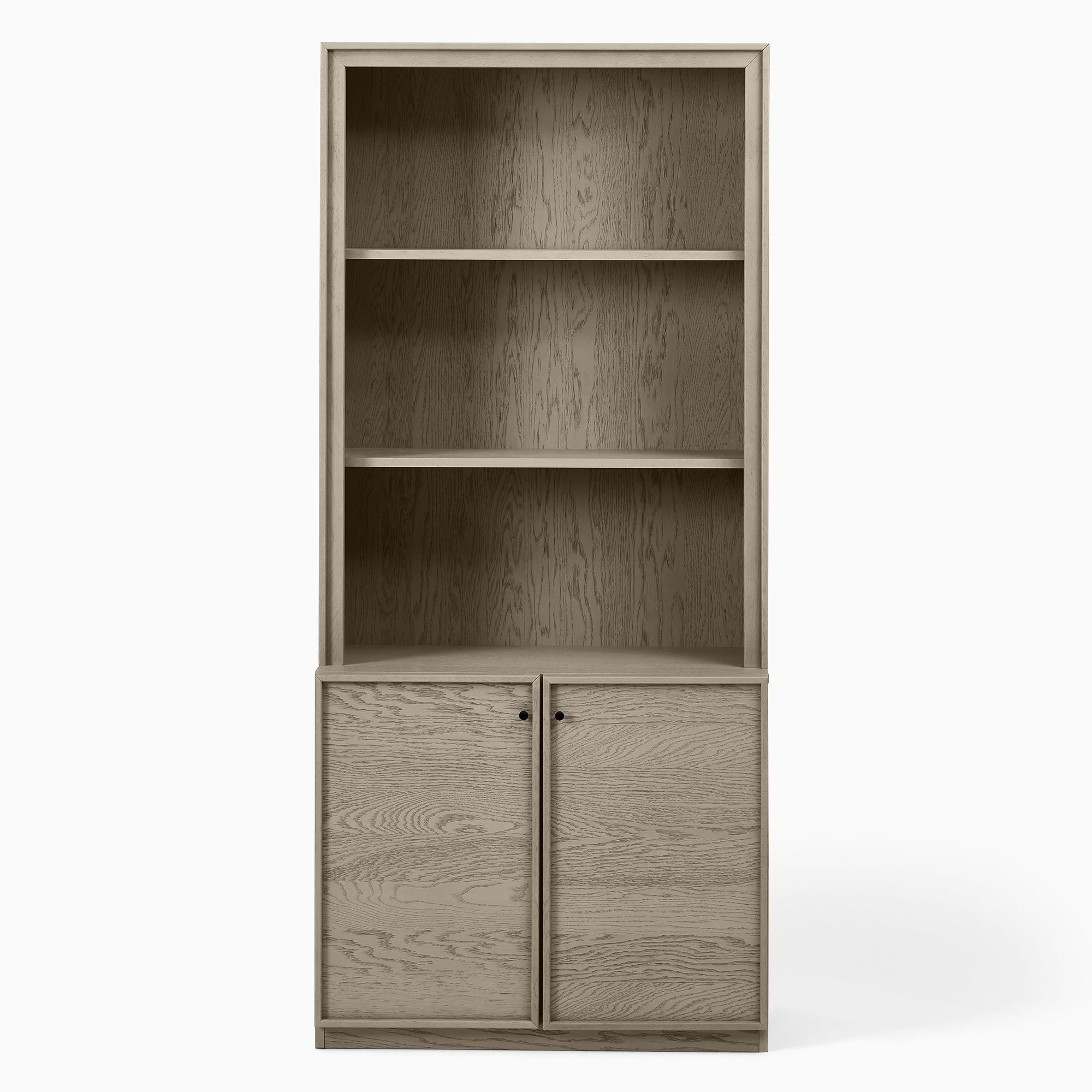 Holmes Modular 2 Door Wood Console Open Hutch thumbnail 2