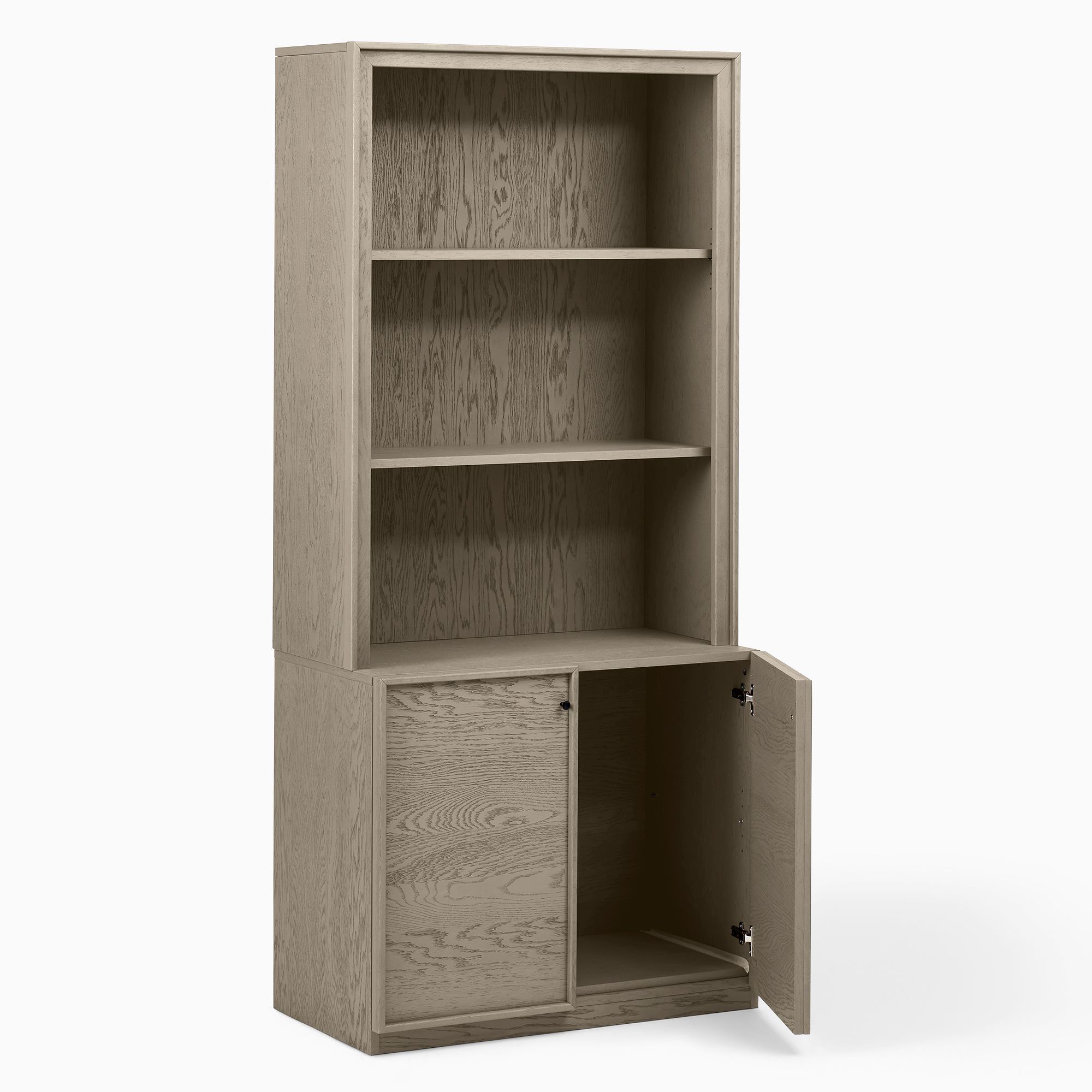 Holmes Modular 2 Door Wood Console Open Hutch thumbnail 4