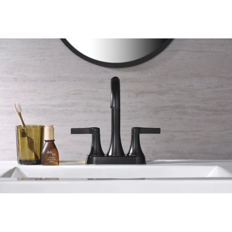 Davvid Centerset Faucet Bathroom Faucet with Drain Assembly thumbnail 2