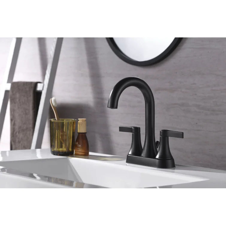 Davvid Centerset Faucet Bathroom Faucet with Drain Assembly thumbnail 3