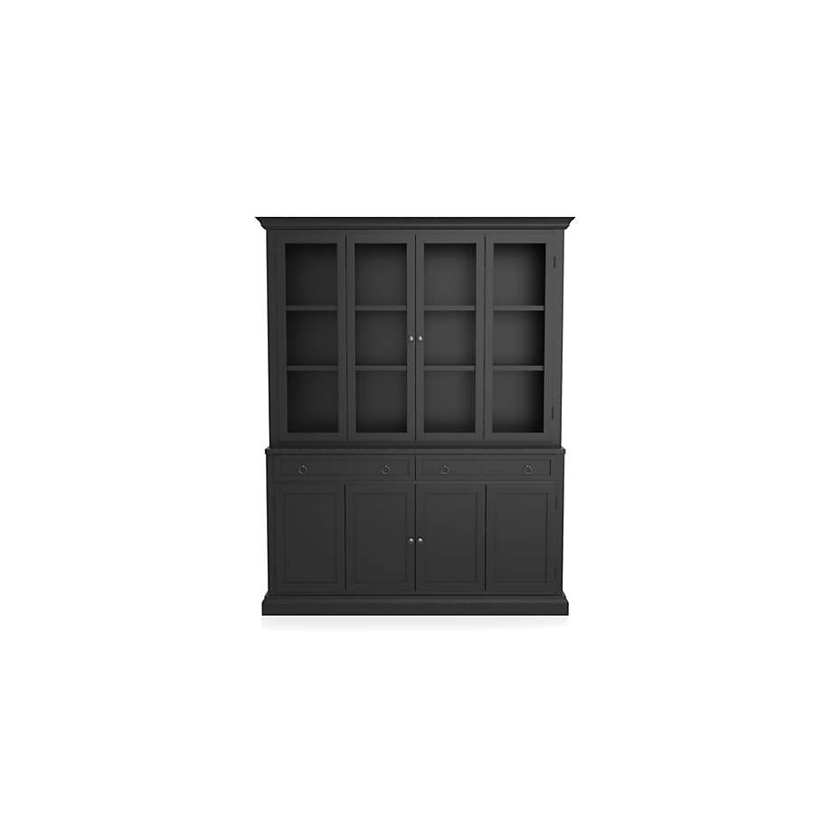 Cameo 2 Piece Bruno Black Glass Door Wall Unit thumbnail 3