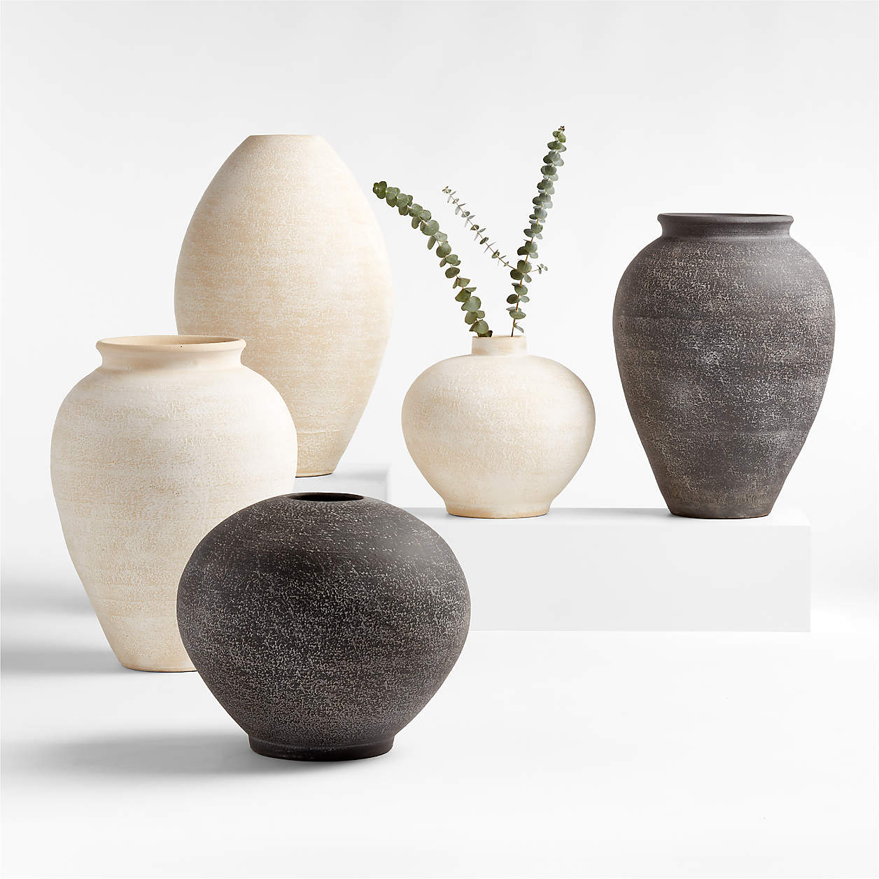 Ophelia Matte White Round Vase thumbnail 5