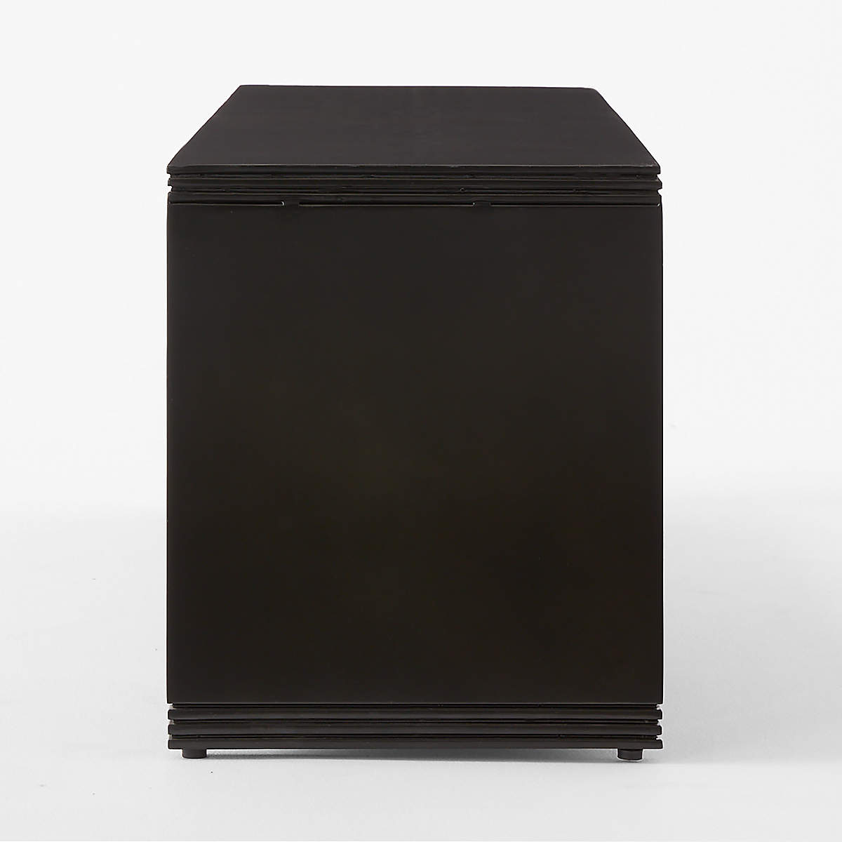Hendricks Black Metal Shoe Storage Bench thumbnail 3