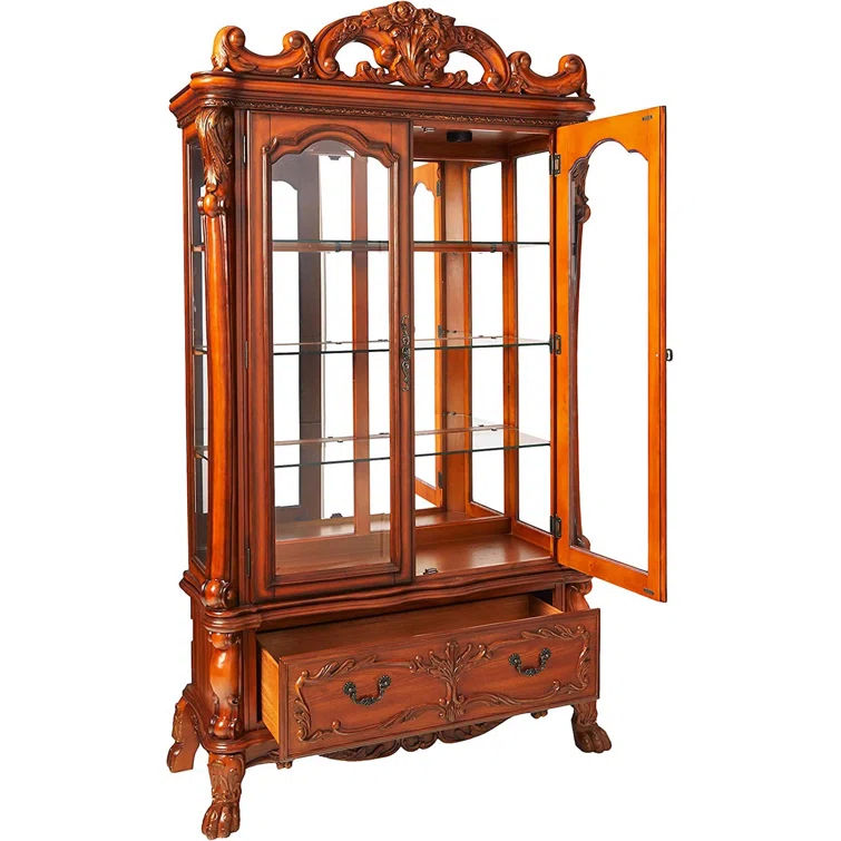 Dresden 51" Wide Mirrored Back China Cabinet thumbnail 3