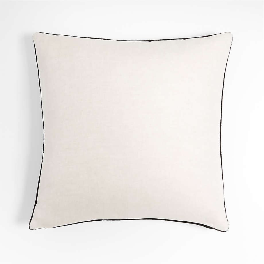 Ink Black Faux Mohair Pillow Cover 20x20 thumbnail 3
