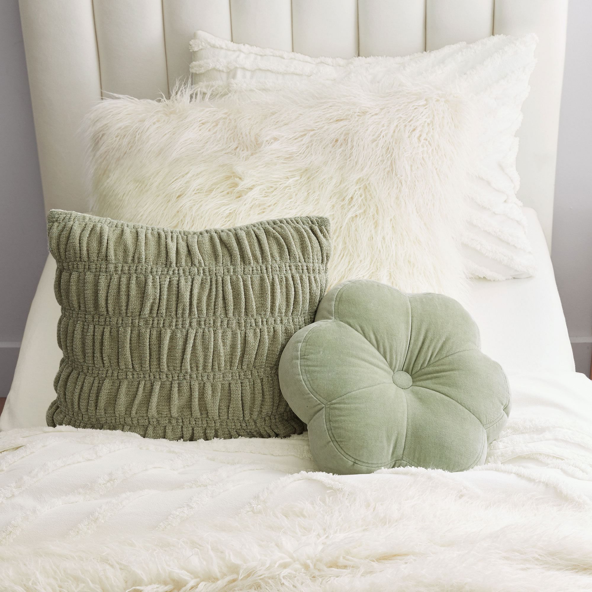 Ruched Chenille Pillow thumbnail 2