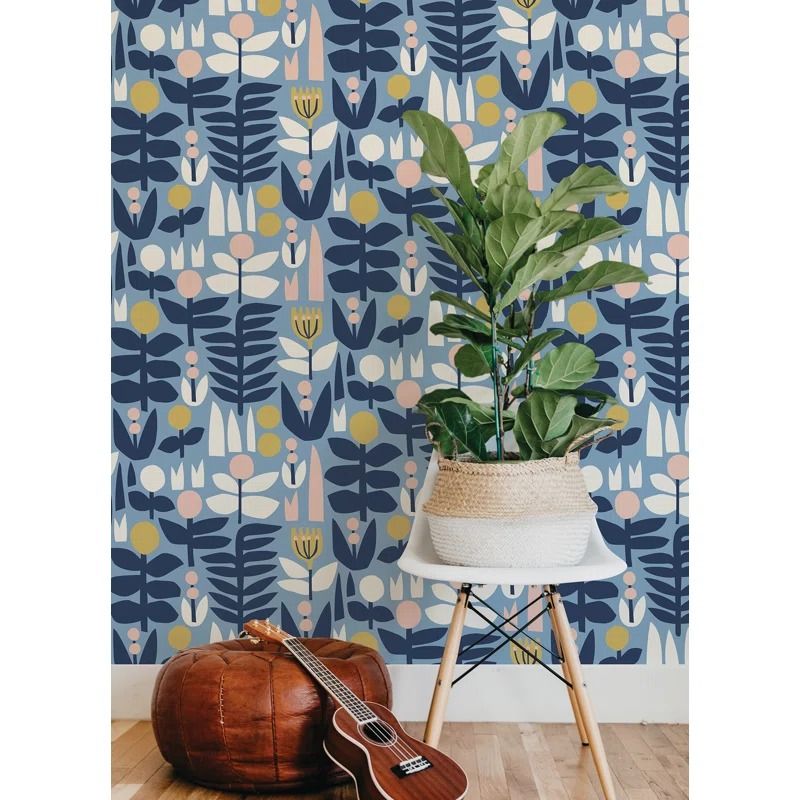 Peel and Stick Floral Wallpaper thumbnail 2