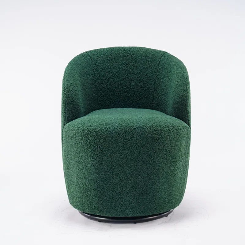 Akaiya Upholstered Swivel Barrel Chair thumbnail 2
