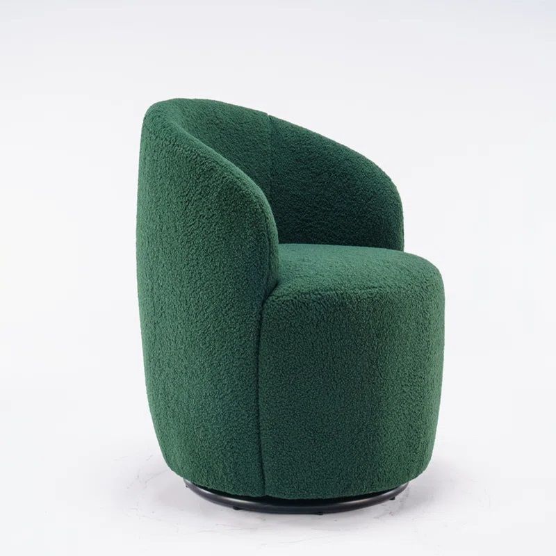 Akaiya Upholstered Swivel Barrel Chair thumbnail 3