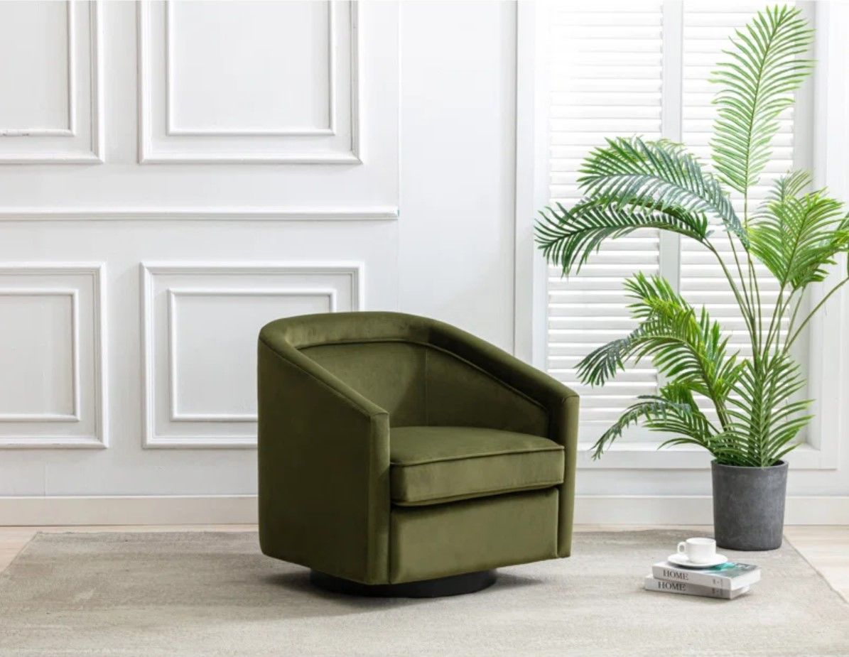 Annalee Upholstered Swivel Barrel Chair thumbnail 2