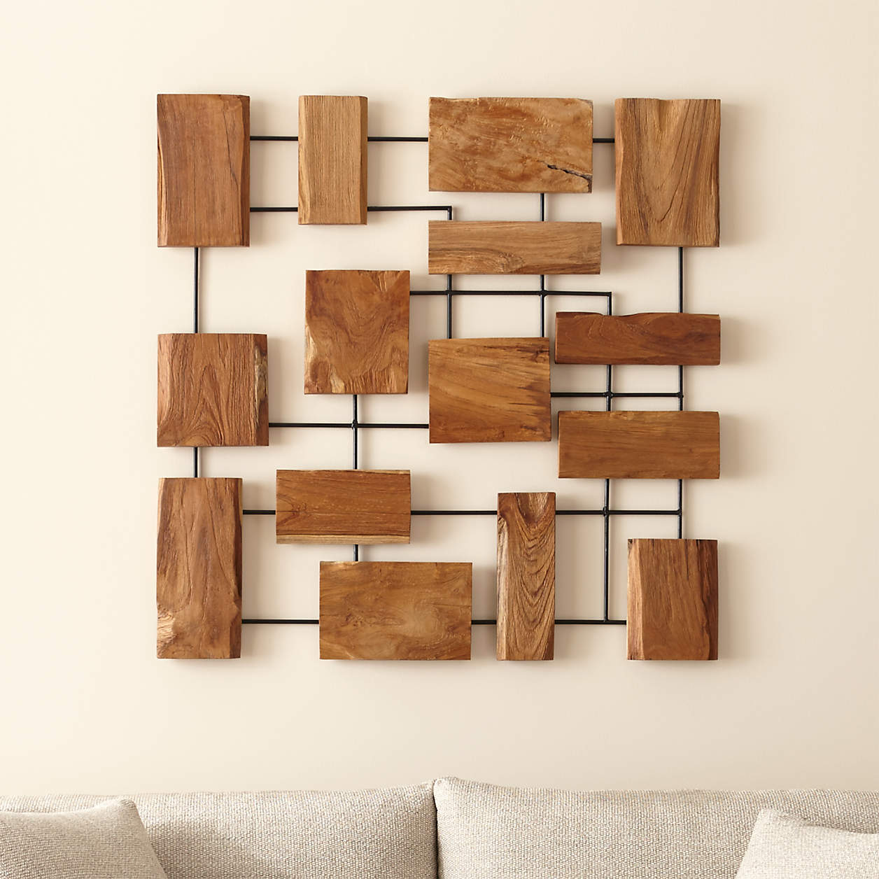 Marcel Teak Wood Wall Art-38.75x1.75 thumbnail 2
