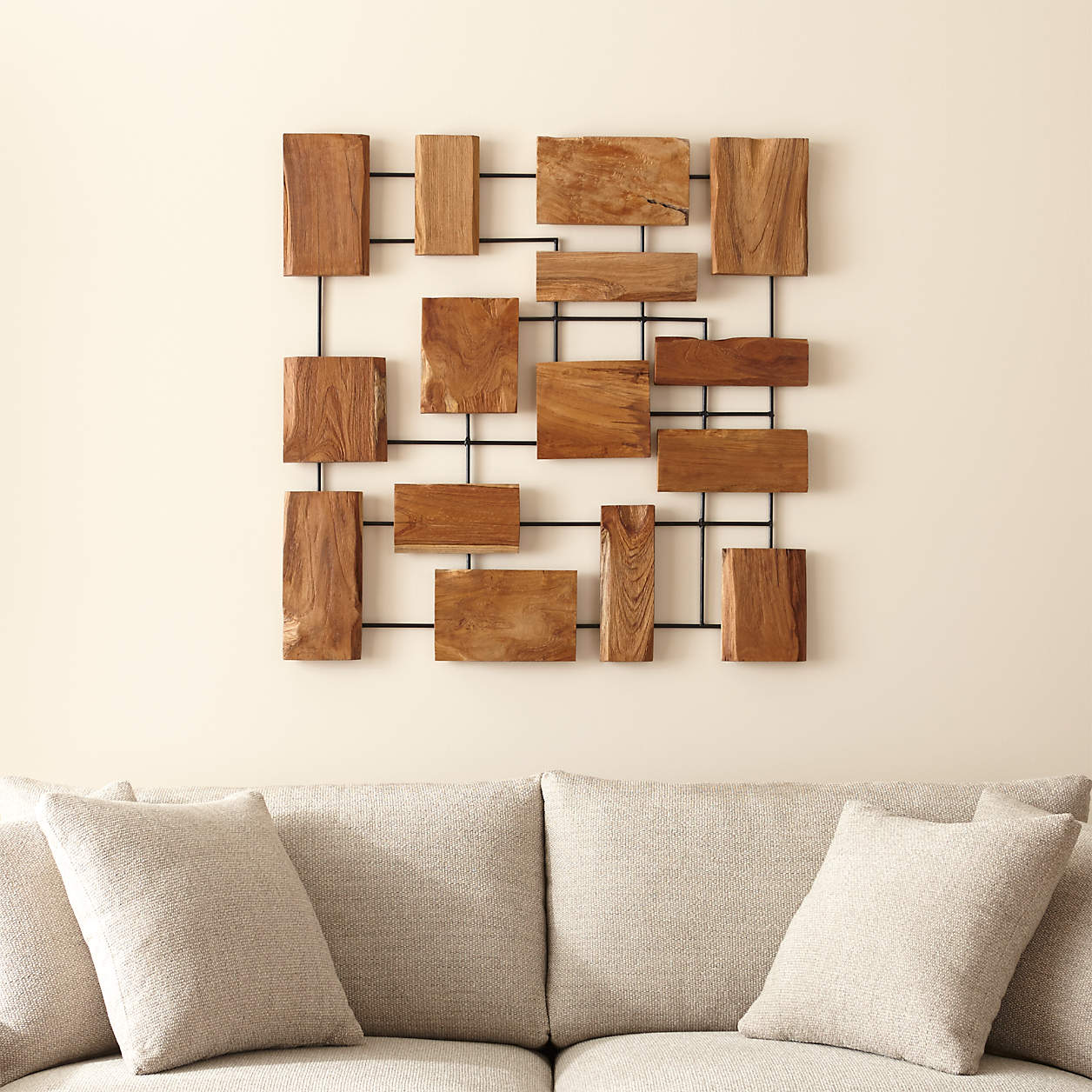 Marcel Teak Wood Wall Art-38.75x1.75 thumbnail 3