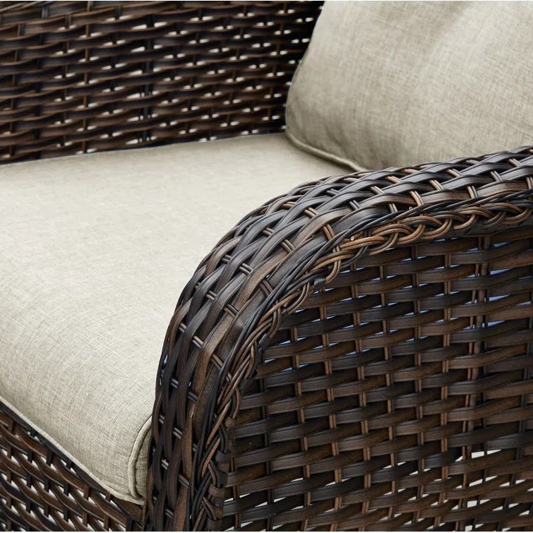 Wicker rattan outdoor chairs Set of 2 thumbnail 2