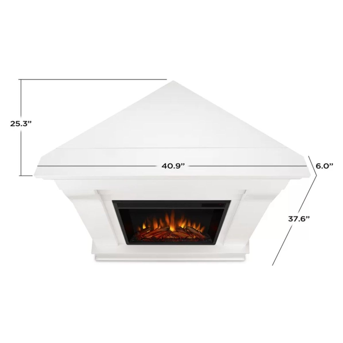 Chateau Electric Fireplace - White thumbnail 4