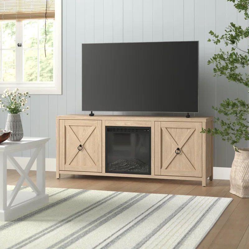 Qyburn TV Stand With Fireplace Included thumbnail 2