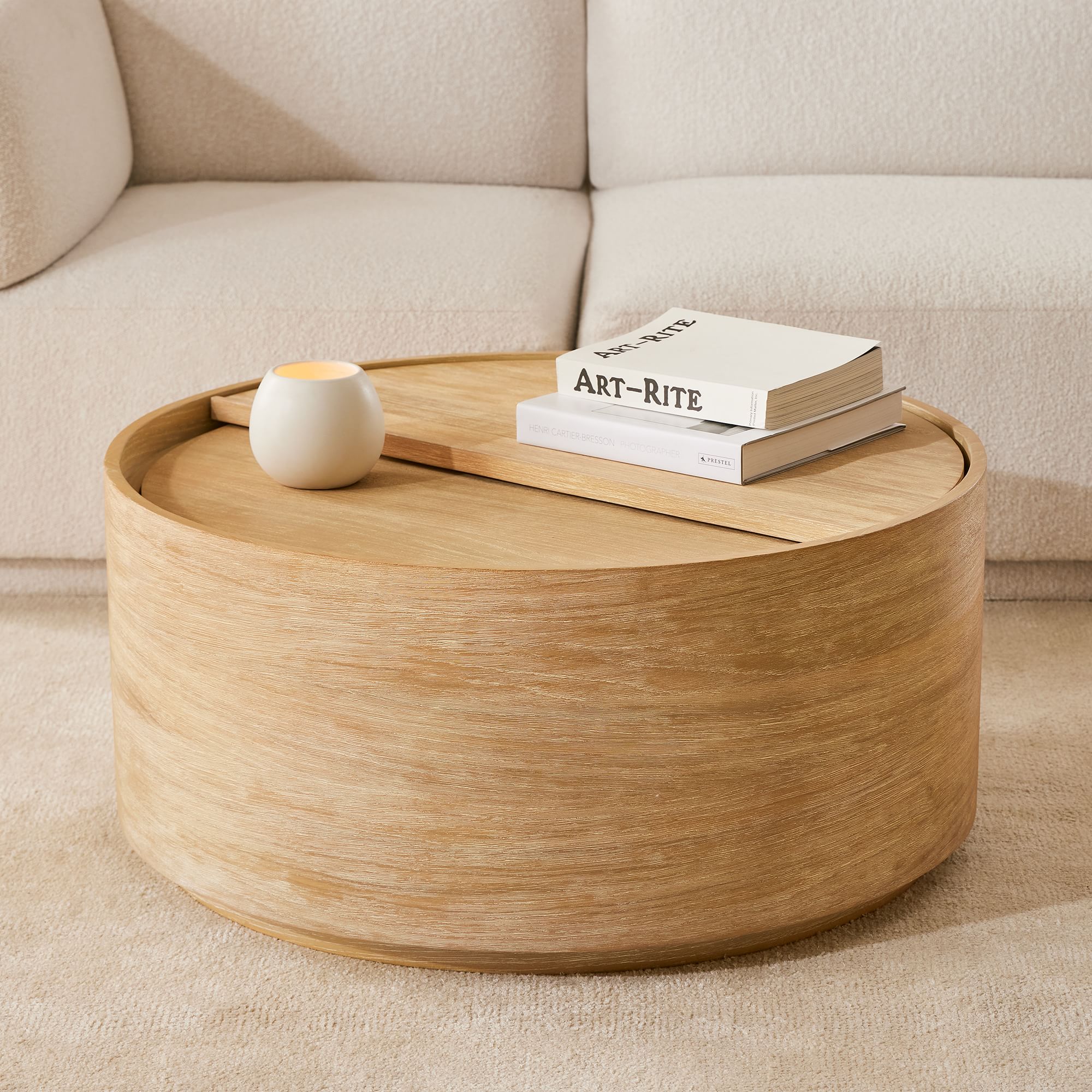 Volume Round Storage Drum Coffee Table thumbnail 2