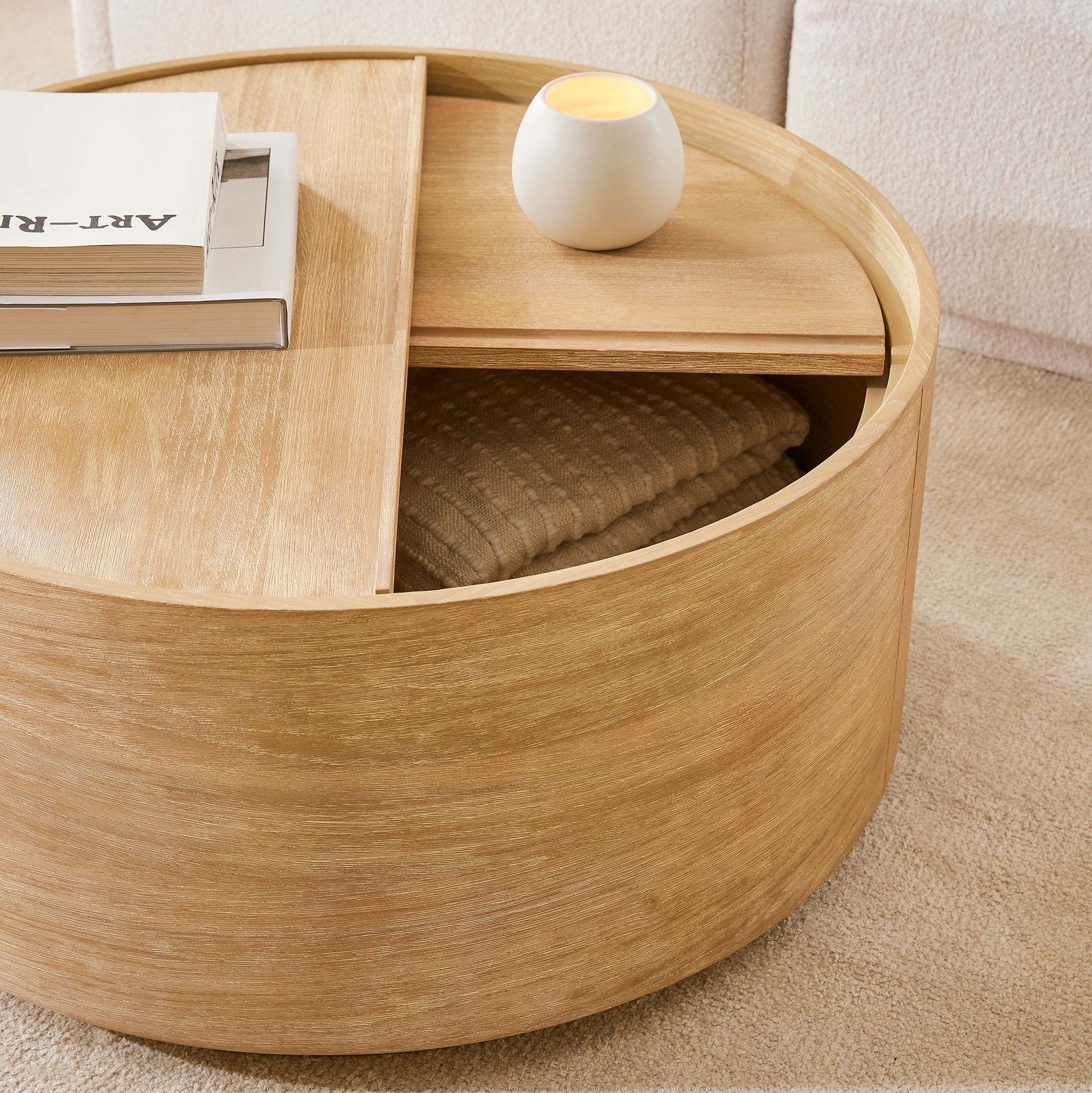Volume Round Storage Drum Coffee Table thumbnail 3