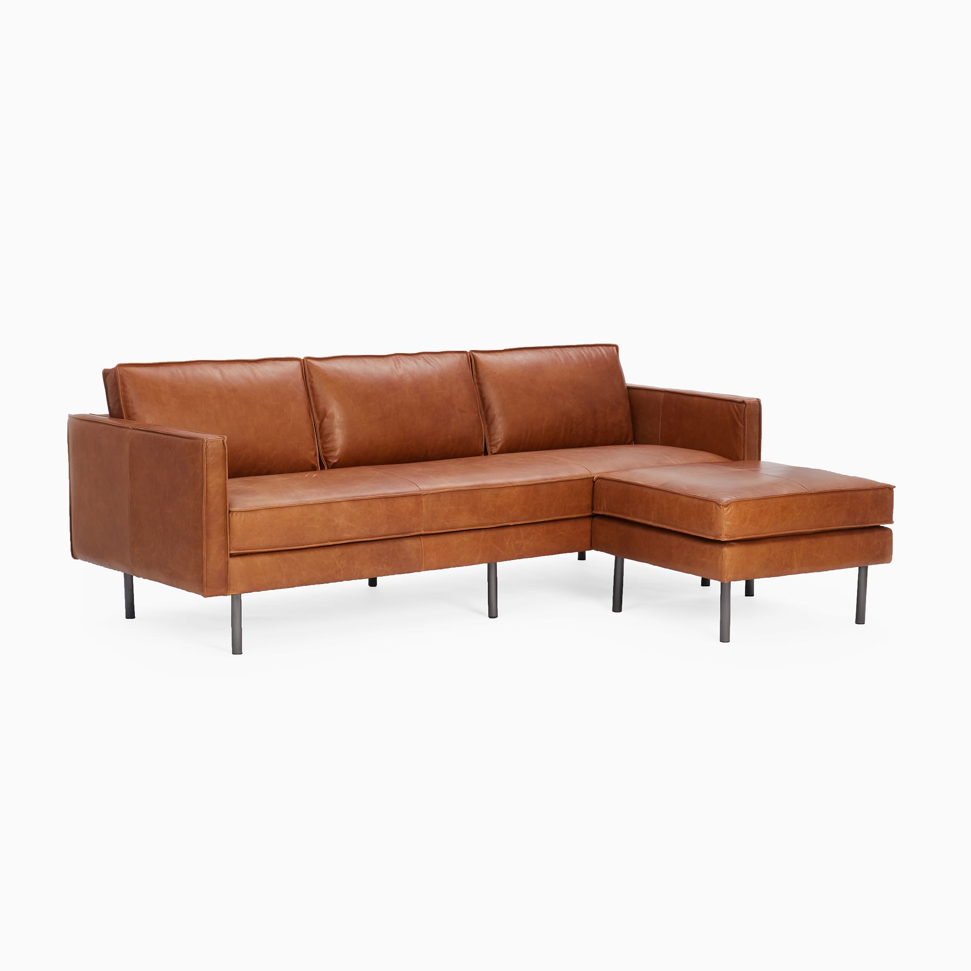 Axel Leather 2-Piece Reversible Sectional thumbnail 2