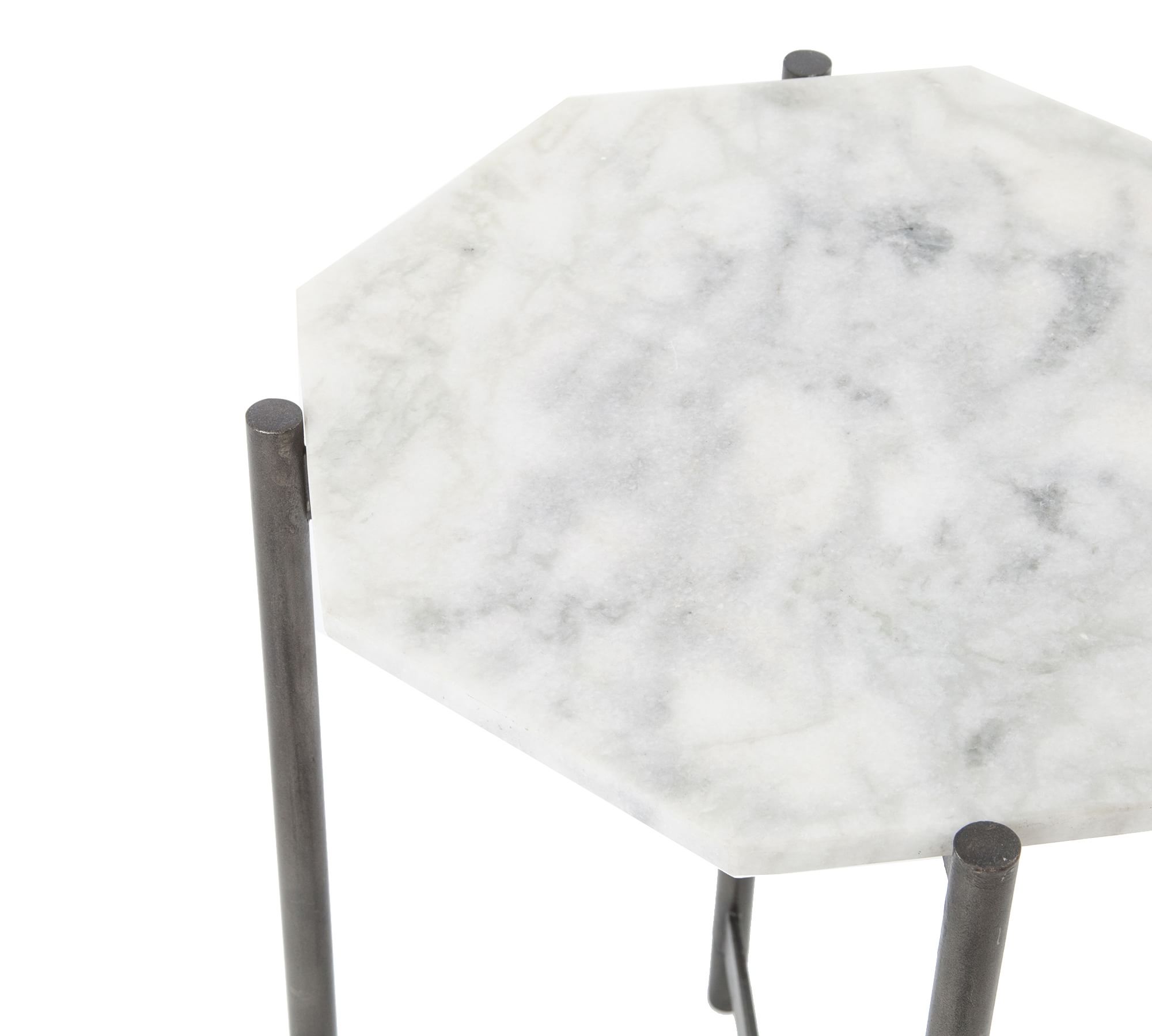 Montague Geometric Marble End Table thumbnail 4