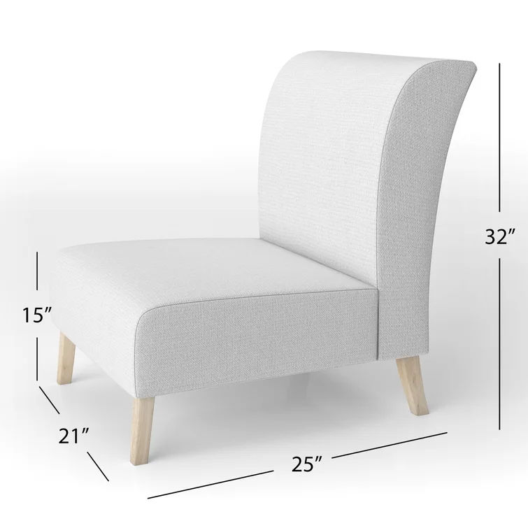 Golden Polka Dot Mid Century Upholstered Slipper Chair thumbnail 4