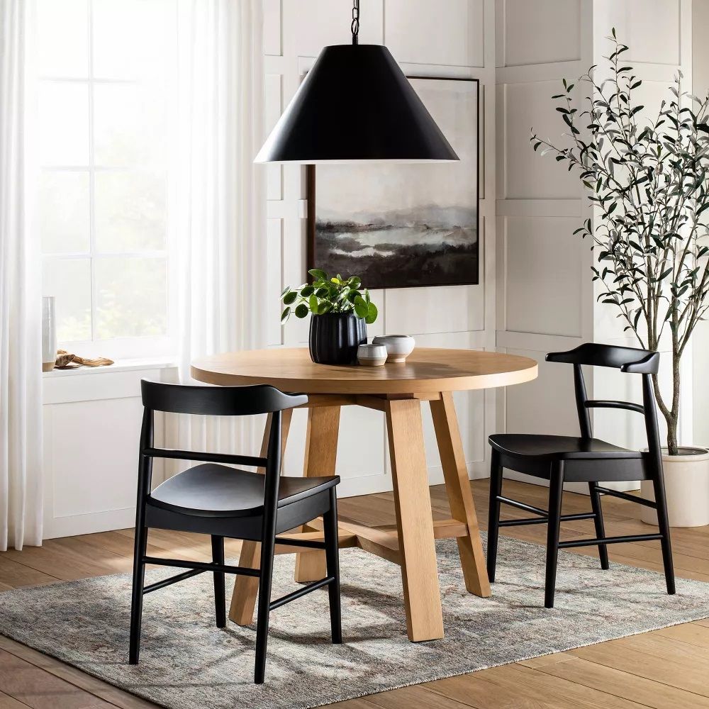 Linden Round Wood Dining Table thumbnail 2