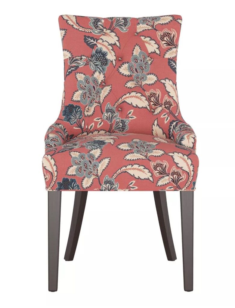 English Armchair Libby Floral Faded Red thumbnail 2