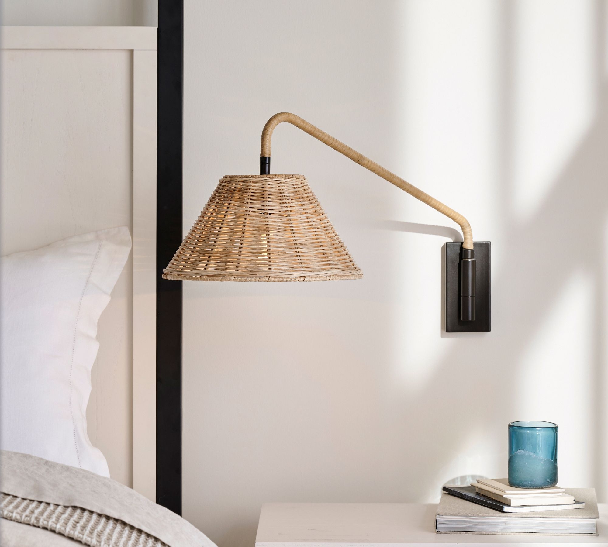 Marion Woven Swing Arm Sconce thumbnail 2