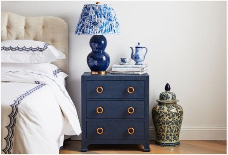 Kos 3 Drawer Raffia Nightstand thumbnail 2