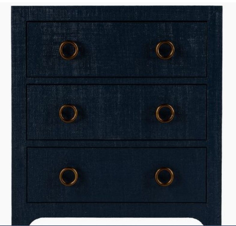 Kos 3 Drawer Raffia Nightstand thumbnail 3