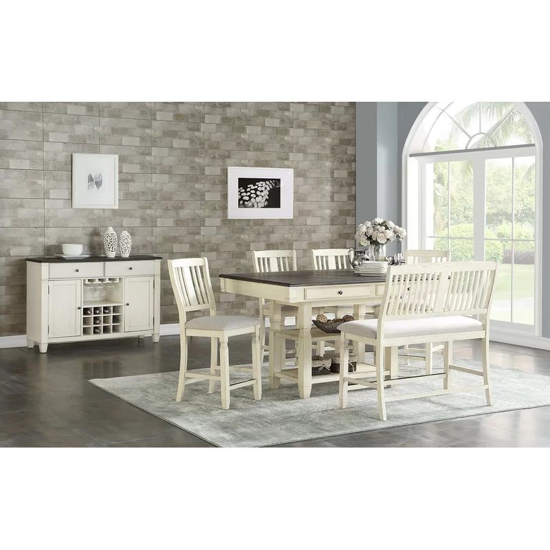 Elara Counter Acacia Solid Wood Dining Table thumbnail 2